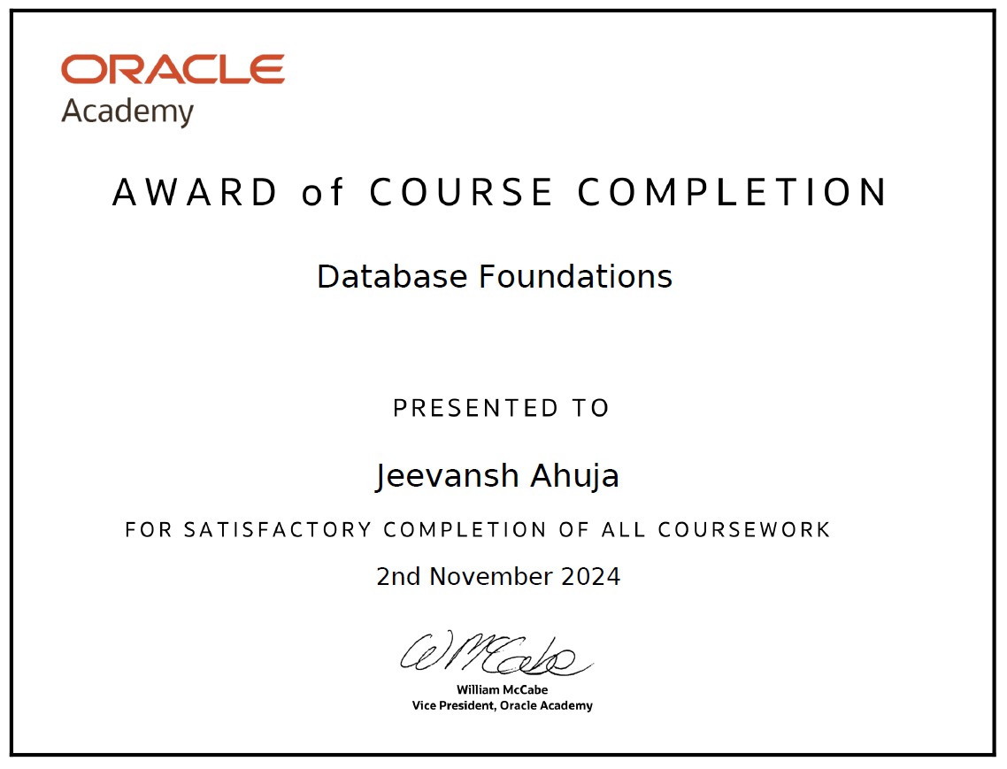 Database Foundation